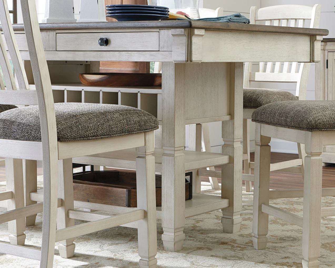 Bolanburg - Rectangular Dining Room Counter Table - Beige - Image 4