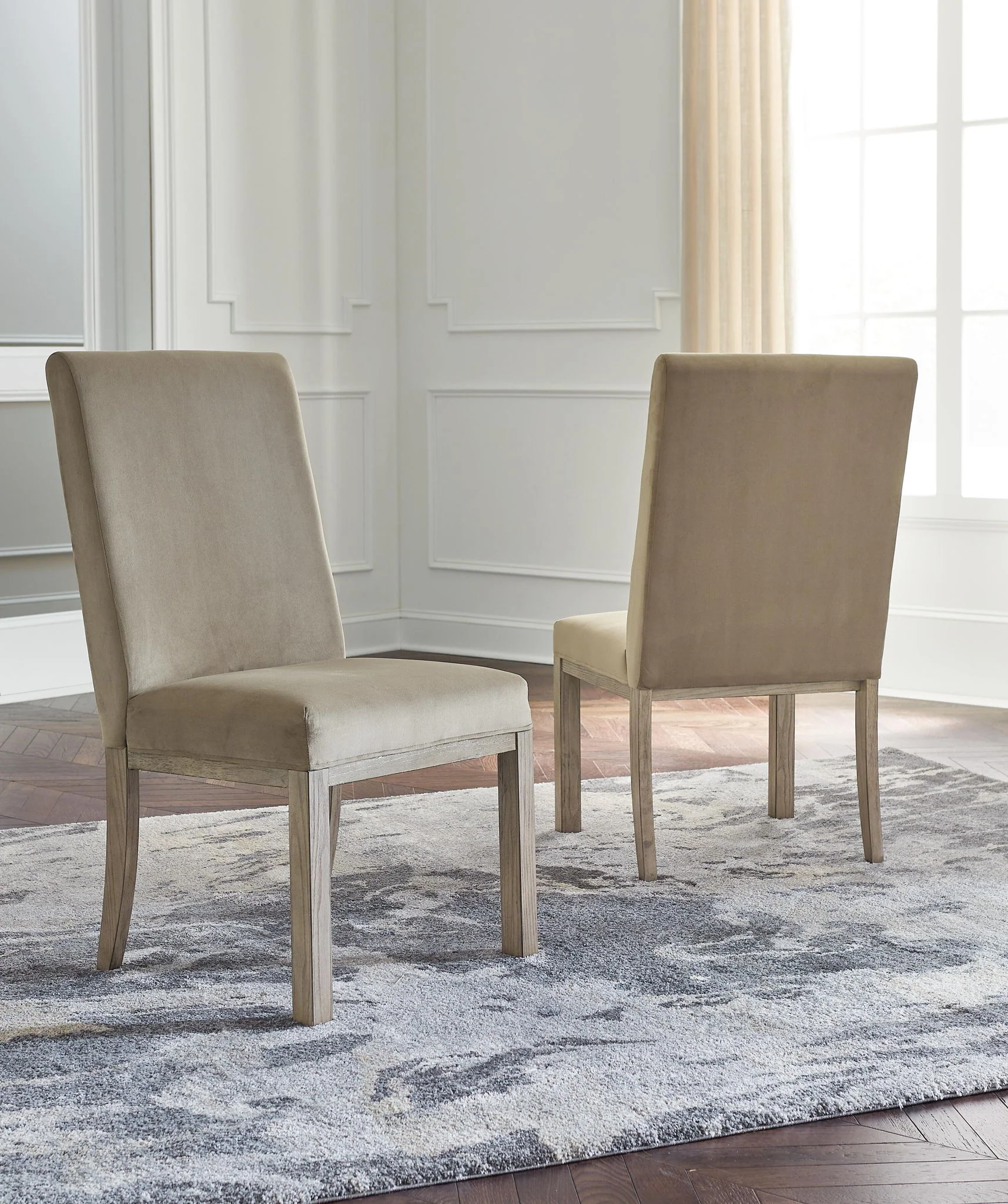 Chrestner - Dining UPH Side Chair (Set of 2) - Gray / Brown - Image 4