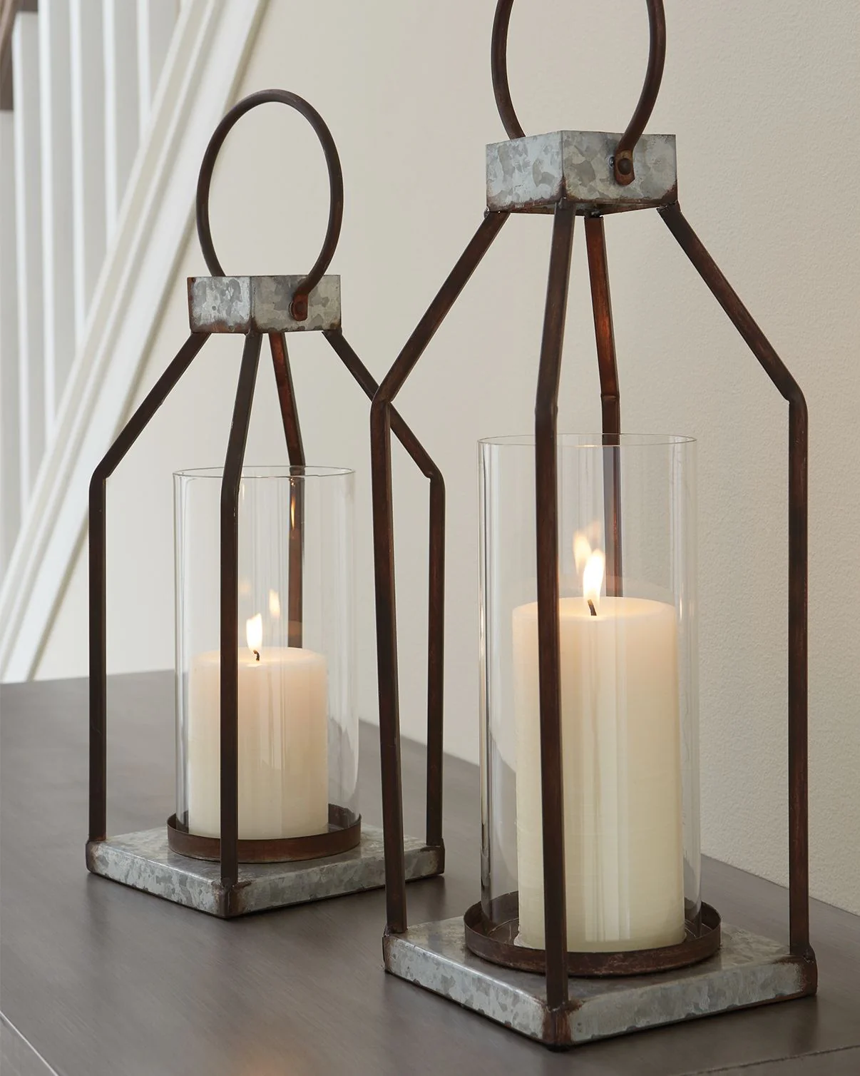 Diedrick - Lantern Set (Set of 2) - Gray / Black - Image 4