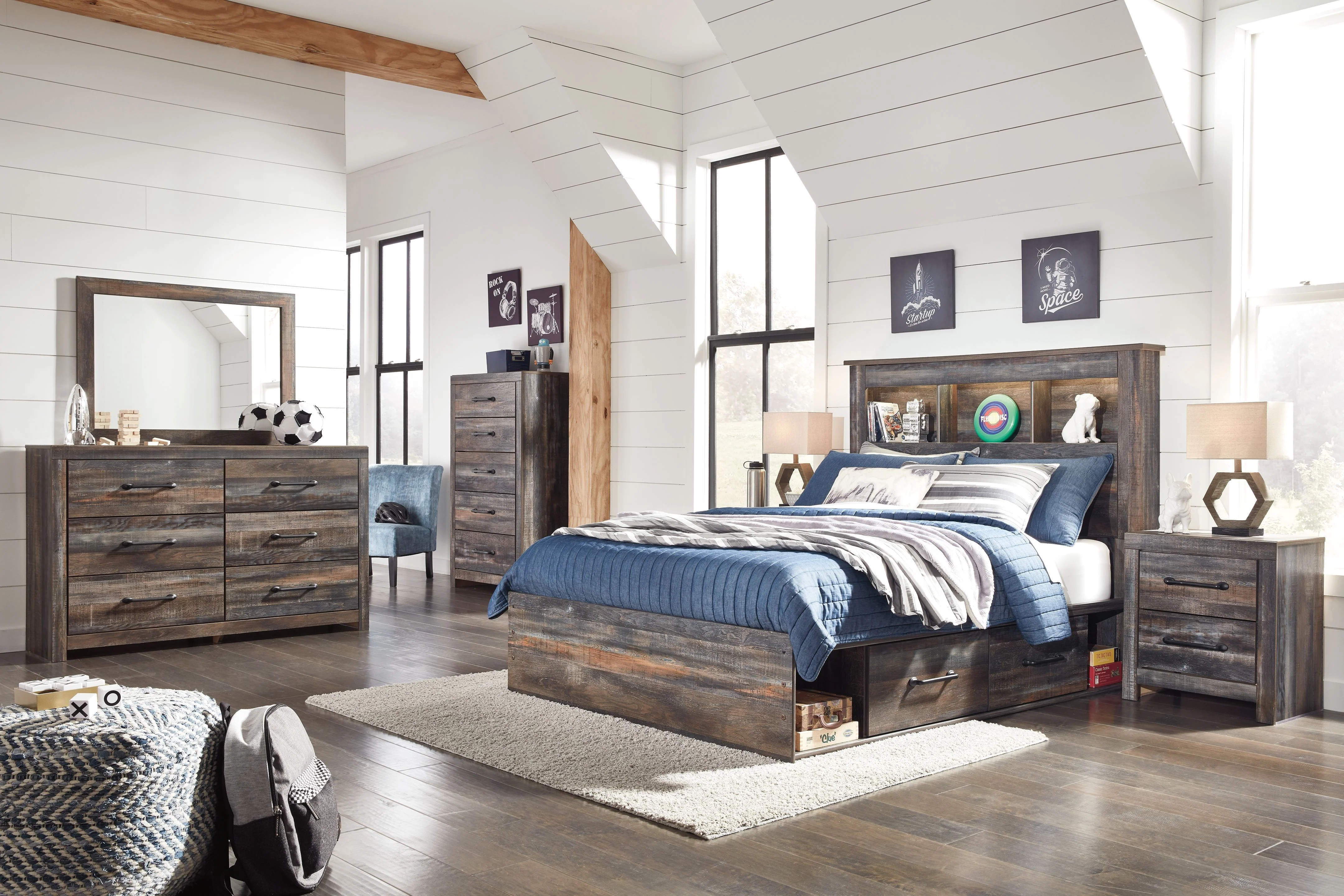 Drystan - Panel Bookcase Bed - Image 16