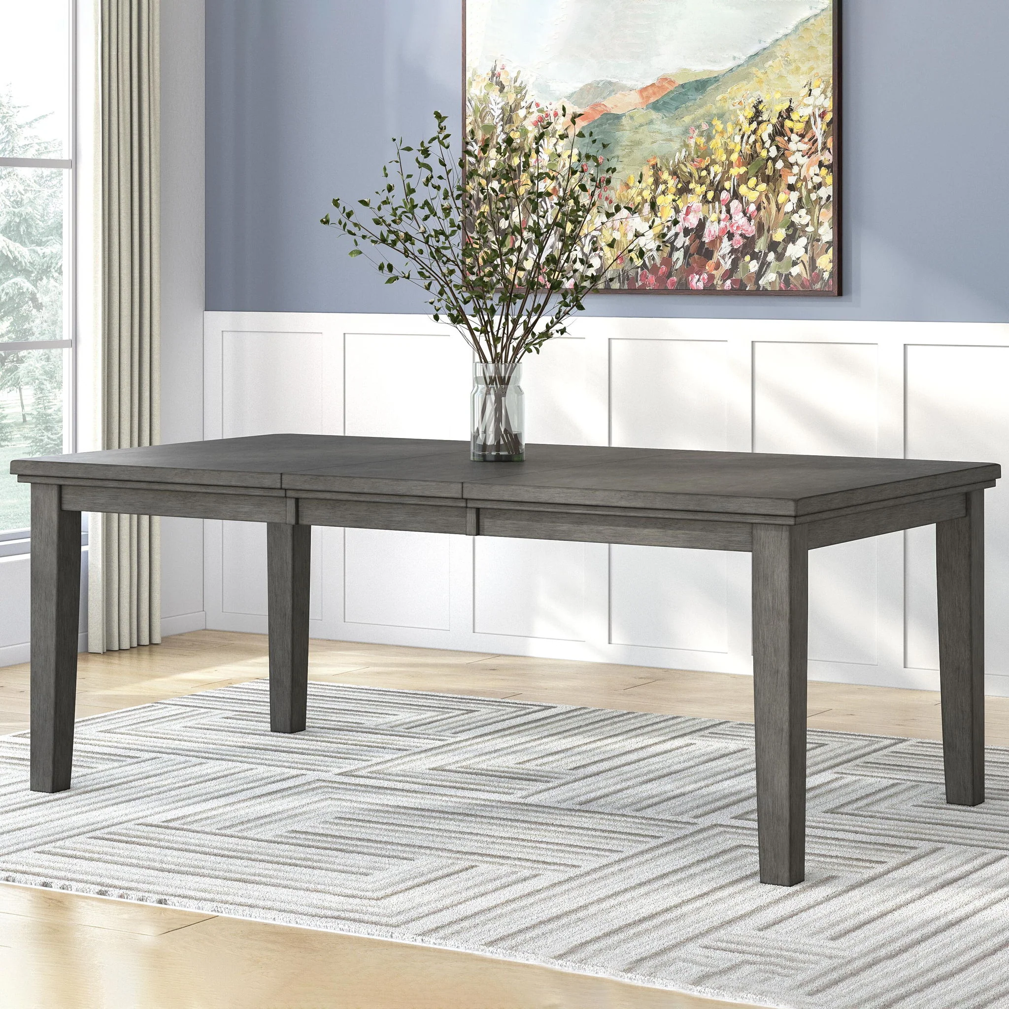 Hallanden - Rectangular Dining Room Butterfly Extension Table - Gray - Image 4