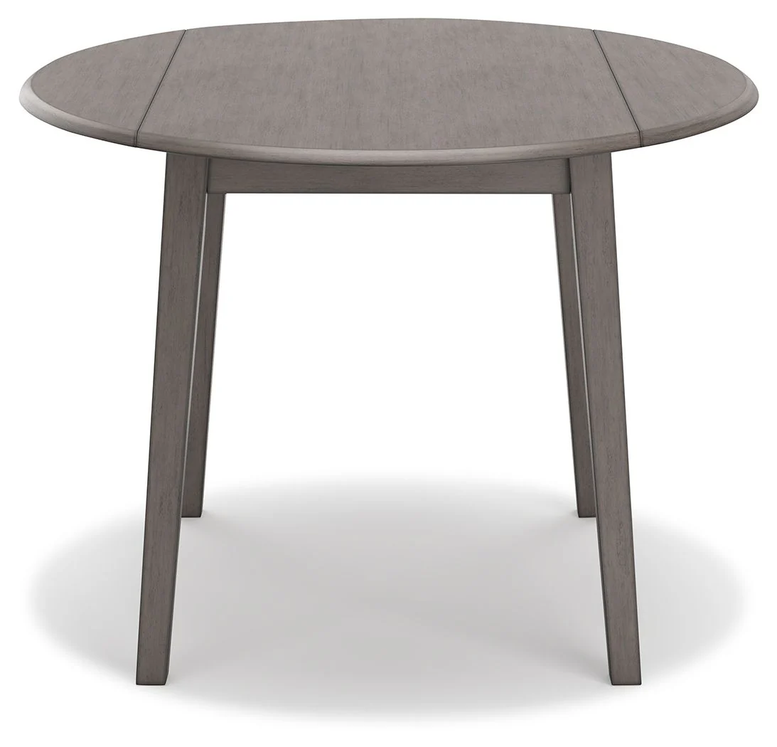 Shullden - Round Drm Drop Leaf Table - Gray - Image 4