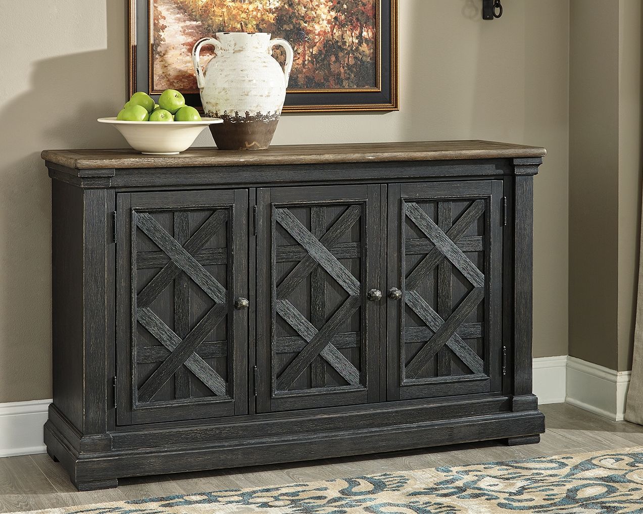 Tyler Creek - Dining Room Server - Black / Gray - Image 4