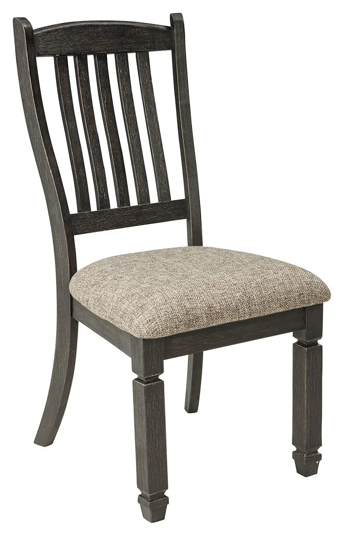 Tyler Creek - Dining UPH Side Chair (Set of 2) - Slatback - Black / Grayish Brown - Image 3
