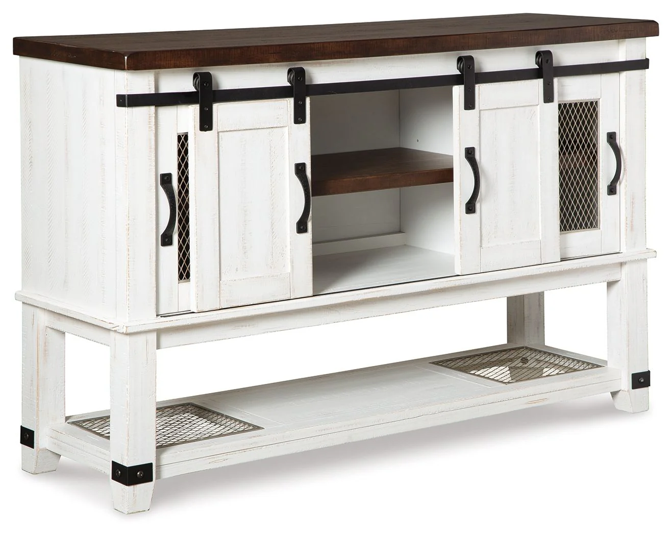 Valebeck - Dining Room Server - White / Brown - Image 3
