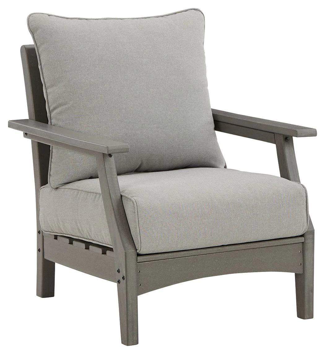 Visola - Lounge Chair w/Cushion (Set of 2) - Gray - Image 3